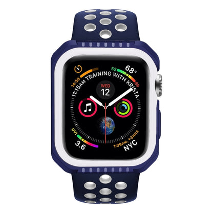 For Apple Watch Series Series 3 & 2 & 1 42mm Shockproof Two Color Protective Case(Blue White) by buy2fix