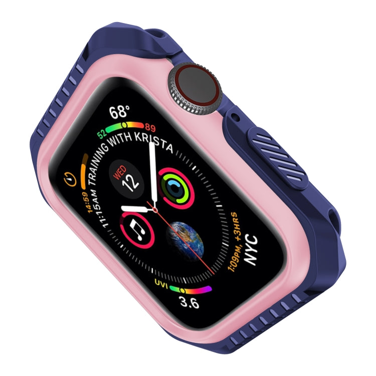 For Apple Watch Series 3 & 2 & 1 42mm Shockproof Two Color Protective Case(Blue Pink) by buy2fix
