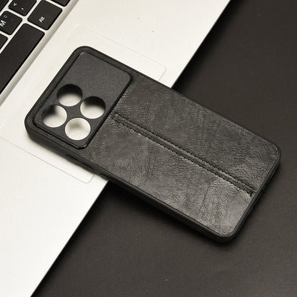 For Xiaomi Redmi K70 / K70 Pro Sewing Cow Pattern Skin PC + PU + TPU Phone Case(Black) - Xiaomi Cases by buy2fix | Online Shopping UK | buy2fix