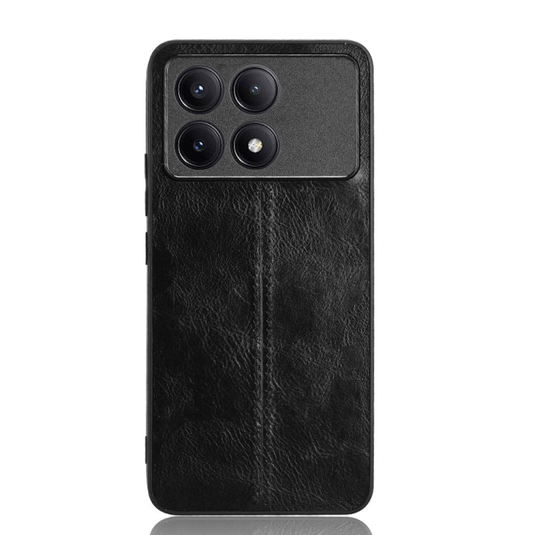 For Xiaomi Redmi K70 / K70 Pro Sewing Cow Pattern Skin PC + PU + TPU Phone Case(Black) - Xiaomi Cases by buy2fix | Online Shopping UK | buy2fix