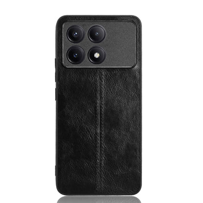 For Xiaomi Redmi K70 / K70 Pro Sewing Cow Pattern Skin PC + PU + TPU Phone Case(Black) - Xiaomi Cases by buy2fix | Online Shopping UK | buy2fix