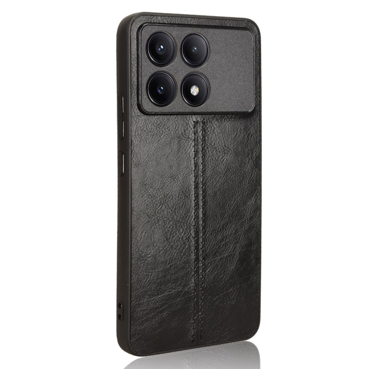 For Xiaomi Redmi K70 / K70 Pro Sewing Cow Pattern Skin PC + PU + TPU Phone Case(Black) - Xiaomi Cases by buy2fix | Online Shopping UK | buy2fix