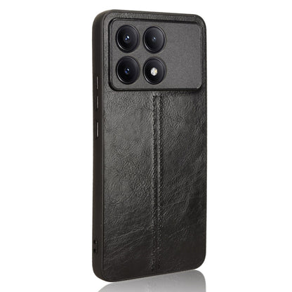 For Xiaomi Redmi K70 / K70 Pro Sewing Cow Pattern Skin PC + PU + TPU Phone Case(Black) - Xiaomi Cases by buy2fix | Online Shopping UK | buy2fix