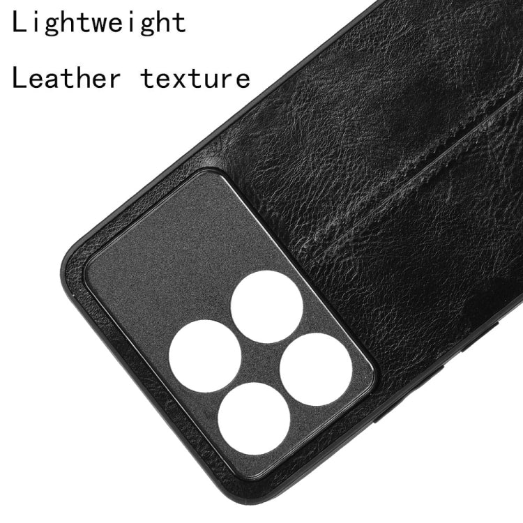 For Xiaomi Redmi K70 / K70 Pro Sewing Cow Pattern Skin PC + PU + TPU Phone Case(Black) - Xiaomi Cases by buy2fix | Online Shopping UK | buy2fix