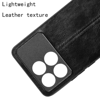 For Xiaomi Redmi K70 / K70 Pro Sewing Cow Pattern Skin PC + PU + TPU Phone Case(Black) - Xiaomi Cases by buy2fix | Online Shopping UK | buy2fix