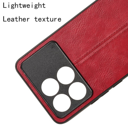 For Xiaomi Redmi K70 / K70 Pro Sewing Cow Pattern Skin PC + PU + TPU Phone Case(Red) - Xiaomi Cases by buy2fix | Online Shopping UK | buy2fix
