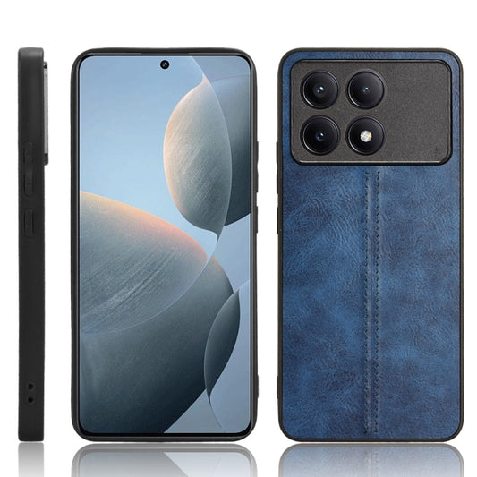 For Xiaomi Redmi K70 / K70 Pro Sewing Cow Pattern Skin PC + PU + TPU Phone Case(Blue) - Xiaomi Cases by buy2fix | Online Shopping UK | buy2fix