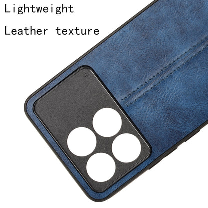 For Xiaomi Redmi K70 / K70 Pro Sewing Cow Pattern Skin PC + PU + TPU Phone Case(Blue) - Xiaomi Cases by buy2fix | Online Shopping UK | buy2fix