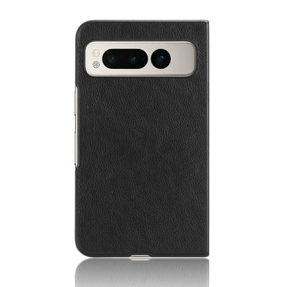 For Google Pixel Fold Litchi Texture Back Cover Phone Case(Black) by buy2fix