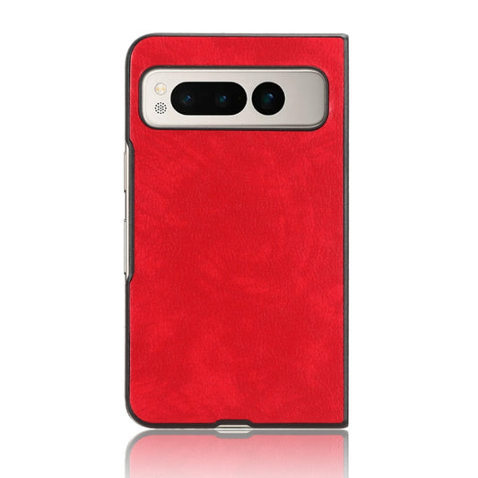 For Google Pixel Fold Litchi Texture Back Cover Phone Case(Red) by buy2fix