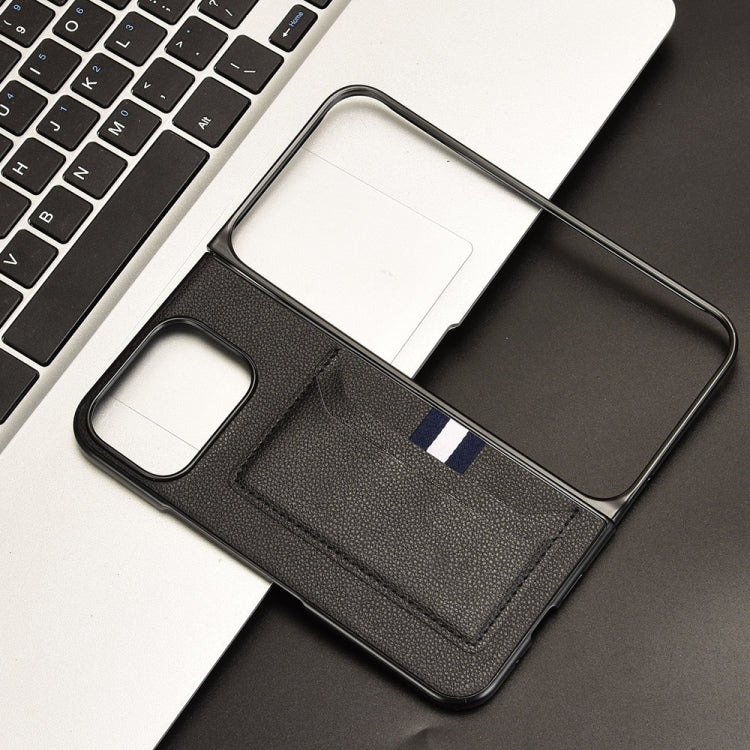 For Google Pixel 9 Pro Fold Litchi Texture Card Slots Back Cover Phone Case(Black) by buy2fix