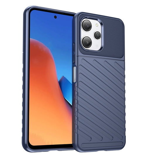 For Xiaomi Redmi 12 Thunderbolt Shockproof TPU Protective Soft Phone Case(Blue)