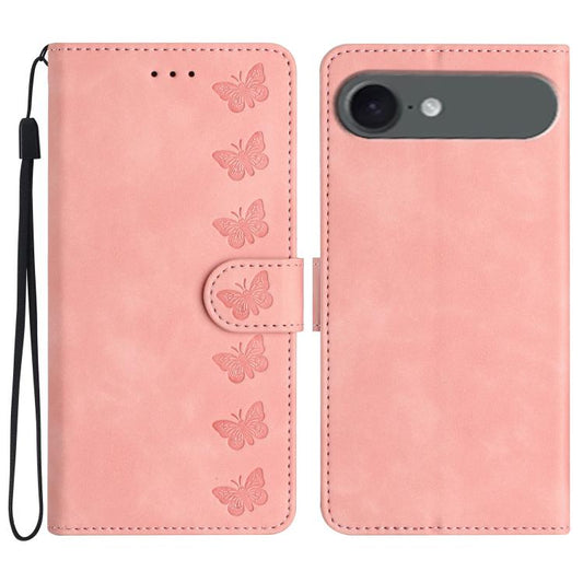 For iPhone Air Seven Butterflies Embossed Leather Phone Case(Pink) - iPhone Air Cases by buy2fix | Online Shopping UK | buy2fix