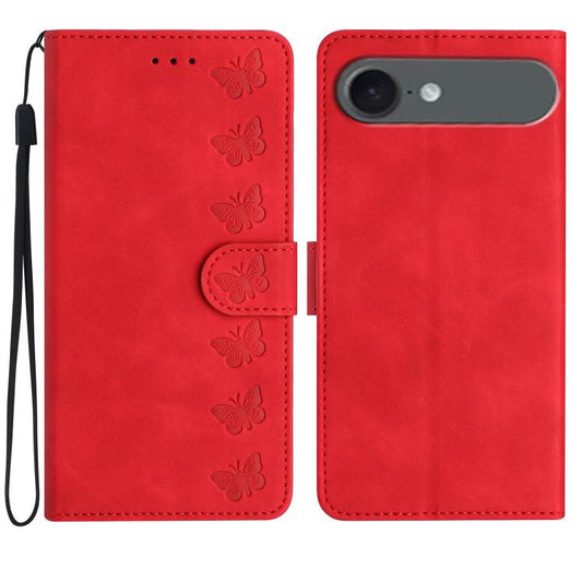 For iPhone Air Seven Butterflies Embossed Leather Phone Case(Red) - iPhone Air Cases by buy2fix | Online Shopping UK | buy2fix
