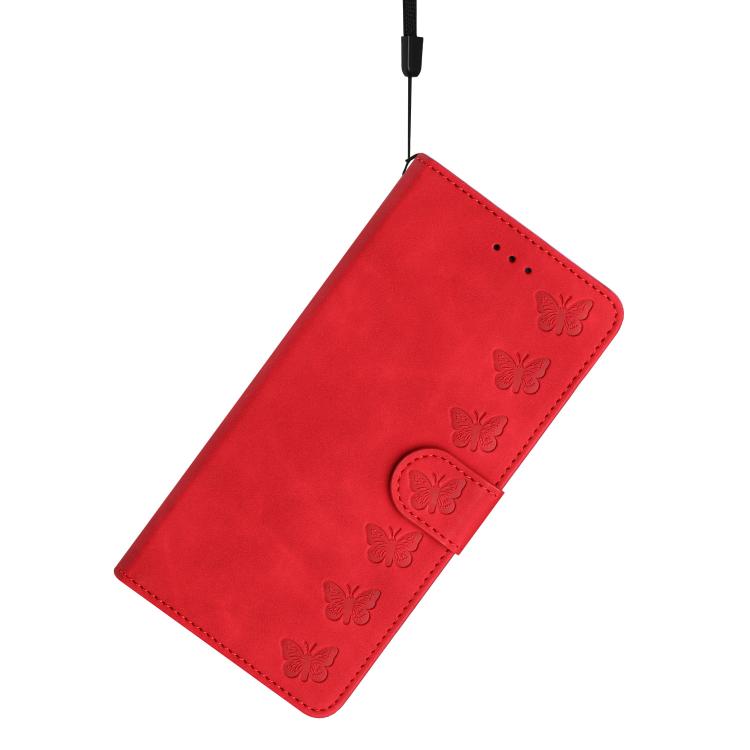 For iPhone Air Seven Butterflies Embossed Leather Phone Case(Red) - iPhone Air Cases by buy2fix | Online Shopping UK | buy2fix