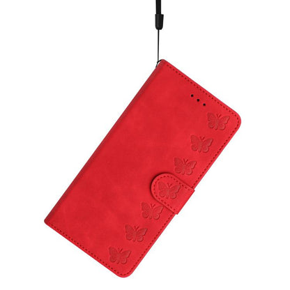 For iPhone Air Seven Butterflies Embossed Leather Phone Case(Red) - iPhone Air Cases by buy2fix | Online Shopping UK | buy2fix