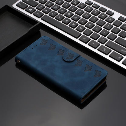 For iPhone Air Seven Butterflies Embossed Leather Phone Case(Blue) - iPhone Air Cases by buy2fix | Online Shopping UK | buy2fix