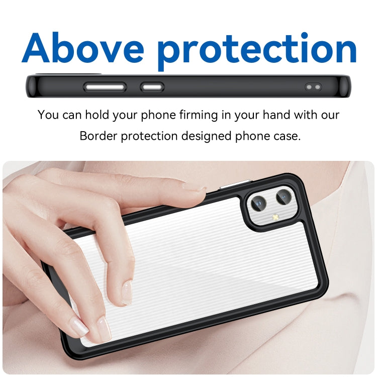 For Samsung Galaxy A05 Colorful Series Acrylic + TPU Phone Case(Black) by buy2fix