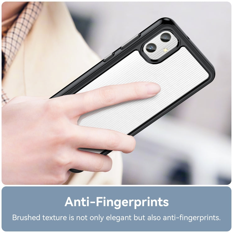 For Samsung Galaxy A05 Colorful Series Acrylic + TPU Phone Case(Black) by buy2fix