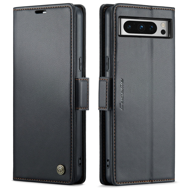 For Google Pixel 8 Pro CaseMe 023 Butterfly Buckle Litchi Texture RFID Anti-theft Leather Phone Case(Black) - Google Cases by CaseMe | Online Shopping UK | buy2fix