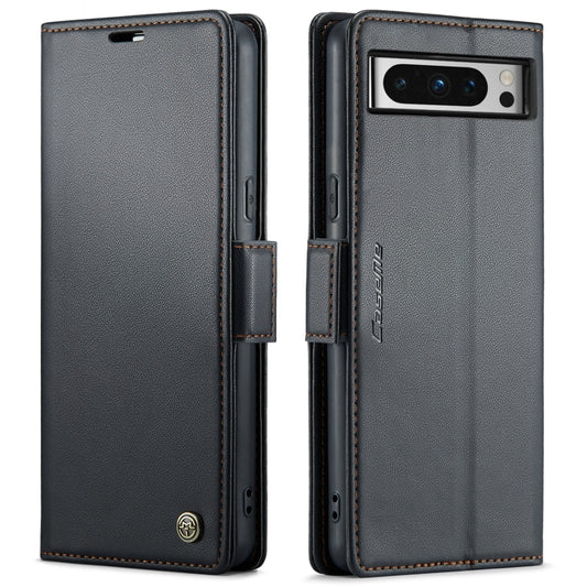 For Google Pixel 8 Pro CaseMe 023 Butterfly Buckle Litchi Texture RFID Anti-theft Leather Phone Case(Black) - Google Cases by CaseMe | Online Shopping UK | buy2fix
