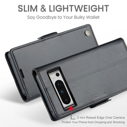 For Google Pixel 8 Pro CaseMe 023 Butterfly Buckle Litchi Texture RFID Anti-theft Leather Phone Case(Black) - Google Cases by CaseMe | Online Shopping UK | buy2fix