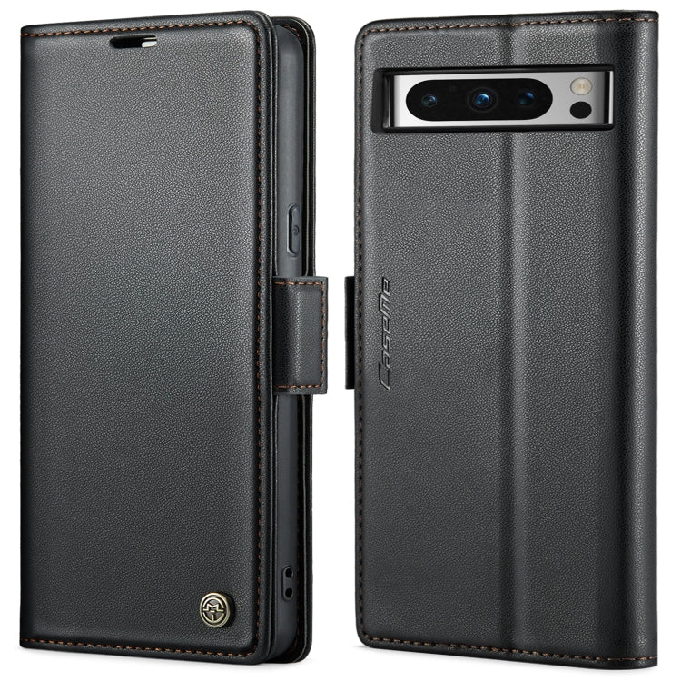 For Google Pixel 8 Pro CaseMe 023 Butterfly Buckle Litchi Texture RFID Anti-theft Leather Phone Case(Black) - Google Cases by CaseMe | Online Shopping UK | buy2fix