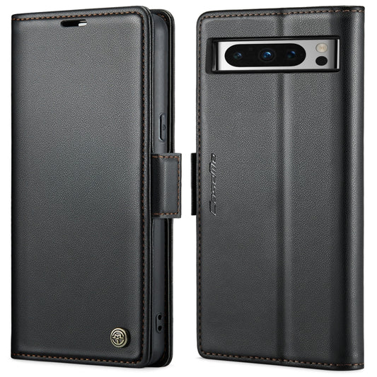 For Google Pixel 8 Pro CaseMe 023 Butterfly Buckle Litchi Texture RFID Anti-theft Leather Phone Case(Black) - Google Cases by CaseMe | Online Shopping UK | buy2fix