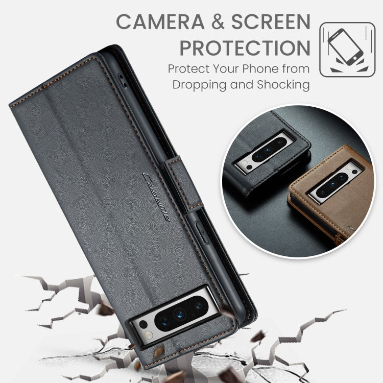For Google Pixel 8 Pro CaseMe 023 Butterfly Buckle Litchi Texture RFID Anti-theft Leather Phone Case(Black) - Google Cases by CaseMe | Online Shopping UK | buy2fix