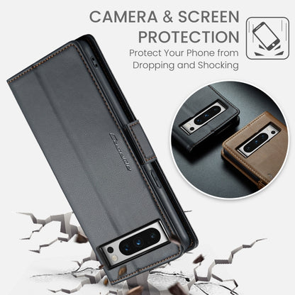For Google Pixel 8 Pro CaseMe 023 Butterfly Buckle Litchi Texture RFID Anti-theft Leather Phone Case(Black) - Google Cases by CaseMe | Online Shopping UK | buy2fix