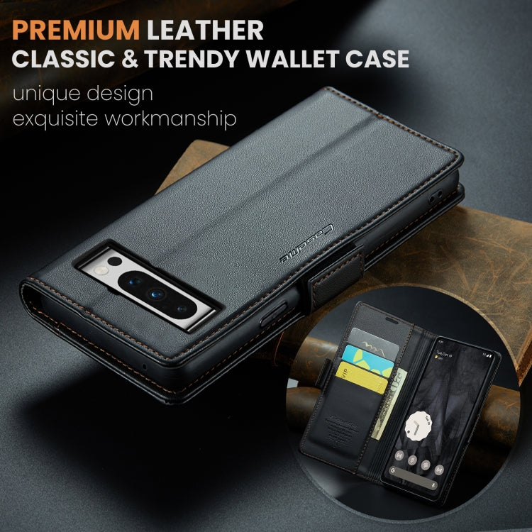 For Google Pixel 8 Pro CaseMe 023 Butterfly Buckle Litchi Texture RFID Anti-theft Leather Phone Case(Black) - Google Cases by CaseMe | Online Shopping UK | buy2fix