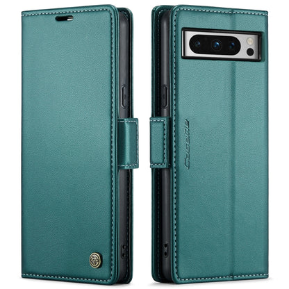 For Google Pixel 8 Pro CaseMe 023 Butterfly Buckle Litchi Texture RFID Anti-theft Leather Phone Case(Pearly Blue) - Google Cases by CaseMe | Online Shopping UK | buy2fix