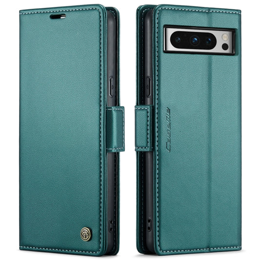 For Google Pixel 8 Pro CaseMe 023 Butterfly Buckle Litchi Texture RFID Anti-theft Leather Phone Case(Pearly Blue) - Google Cases by CaseMe | Online Shopping UK | buy2fix