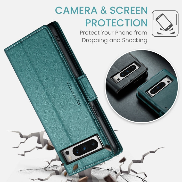 For Google Pixel 8 Pro CaseMe 023 Butterfly Buckle Litchi Texture RFID Anti-theft Leather Phone Case(Pearly Blue) - Google Cases by CaseMe | Online Shopping UK | buy2fix