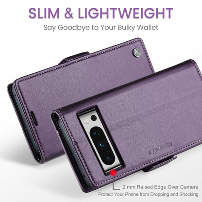 For Google Pixel 8 Pro CaseMe 023 Butterfly Buckle Litchi Texture RFID Anti-theft Leather Phone Case(Pearly Purple) - Google Cases by CaseMe | Online Shopping UK | buy2fix