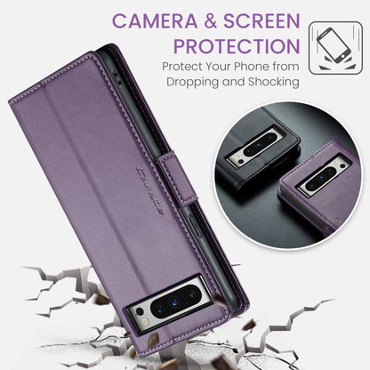 For Google Pixel 8 Pro CaseMe 023 Butterfly Buckle Litchi Texture RFID Anti-theft Leather Phone Case(Pearly Purple) - Google Cases by CaseMe | Online Shopping UK | buy2fix
