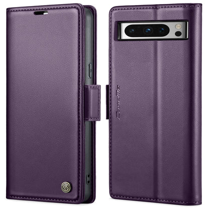 For Google Pixel 8 Pro CaseMe 023 Butterfly Buckle Litchi Texture RFID Anti-theft Leather Phone Case(Pearly Purple) - Google Cases by CaseMe | Online Shopping UK | buy2fix