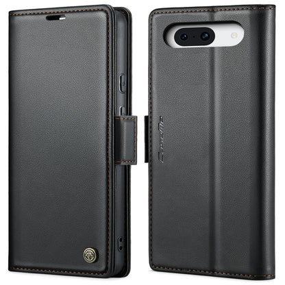 For Google Pixel 8a CaseMe 023 Butterfly Buckle Litchi Texture RFID Anti-theft Leather Phone Case(Black) - Google Cases by CaseMe | Online Shopping UK | buy2fix