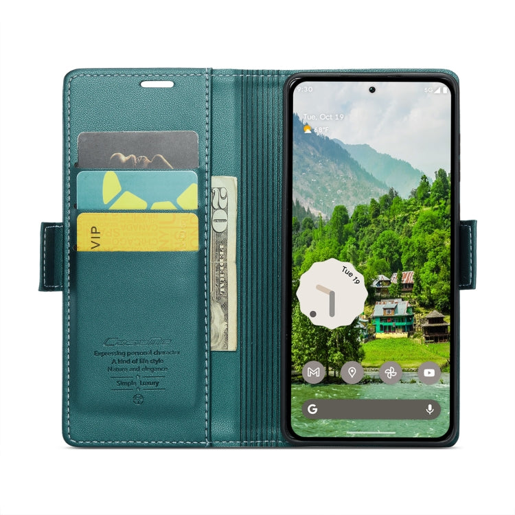 For Google Pixel 10 Pro XL / 9 Pro XL CaseMe 023 Butterfly Buckle Litchi Texture RFID Anti-theft Leather Phone Case(Pearly Blue) - Google Cases by CaseMe | Online Shopping UK | buy2fix