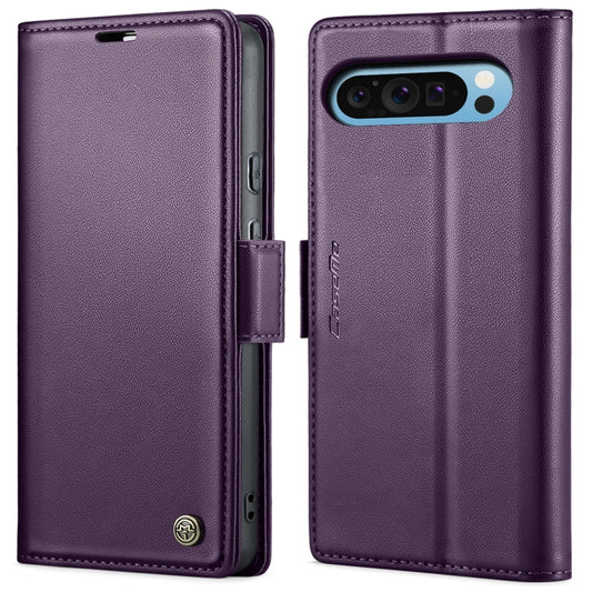 For Google Pixel 10 Pro XL / 9 Pro XL CaseMe 023 Butterfly Buckle Litchi Texture RFID Anti-theft Leather Phone Case(Pearly Purple) - Google Cases by CaseMe | Online Shopping UK | buy2fix