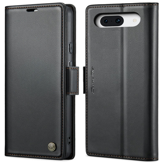 For Google Pixel 10 / 10 Pro / 9 CaseMe 023 Butterfly Buckle Litchi Texture RFID Anti-theft Leather Phone Case(Black) - Google Cases by CaseMe | Online Shopping UK | buy2fix