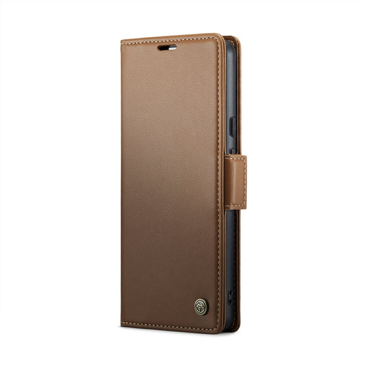 For Google Pixel 10 / 10 Pro / 9 CaseMe 023 Butterfly Buckle Litchi Texture RFID Anti-theft Leather Phone Case(Brown) - Google Cases by CaseMe | Online Shopping UK | buy2fix