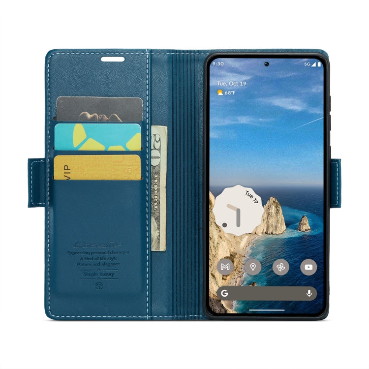 For Google Pixel 10 / 10 Pro / 9 CaseMe 023 Butterfly Buckle Litchi Texture RFID Anti-theft Leather Phone Case(Blue) - Google Cases by CaseMe | Online Shopping UK | buy2fix