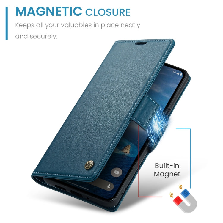 For Google Pixel 10 / 10 Pro / 9 CaseMe 023 Butterfly Buckle Litchi Texture RFID Anti-theft Leather Phone Case(Blue) - Google Cases by CaseMe | Online Shopping UK | buy2fix