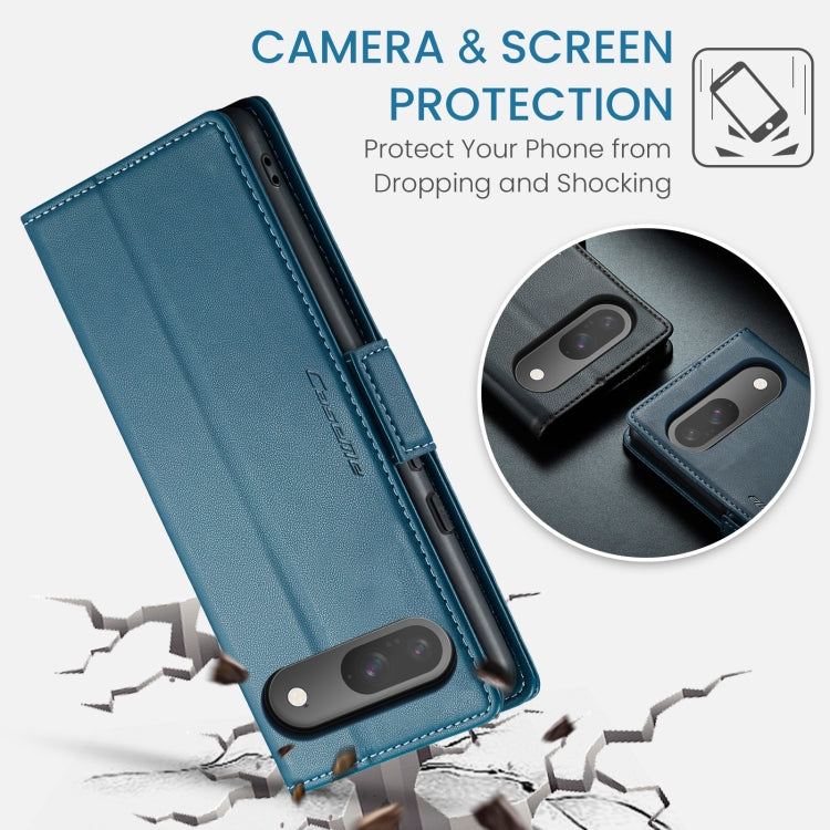 For Google Pixel 10 / 10 Pro / 9 CaseMe 023 Butterfly Buckle Litchi Texture RFID Anti-theft Leather Phone Case(Blue) - Google Cases by CaseMe | Online Shopping UK | buy2fix