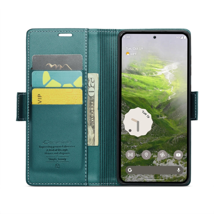 For Google Pixel 10 / 10 Pro / 9 CaseMe 023 Butterfly Buckle Litchi Texture RFID Anti-theft Leather Phone Case(Pearly Blue) - Google Cases by CaseMe | Online Shopping UK | buy2fix