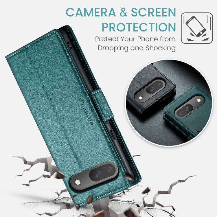 For Google Pixel 10 / 10 Pro / 9 CaseMe 023 Butterfly Buckle Litchi Texture RFID Anti-theft Leather Phone Case(Pearly Blue) - Google Cases by CaseMe | Online Shopping UK | buy2fix