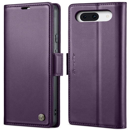 For Google Pixel 10 / 10 Pro / 9 CaseMe 023 Butterfly Buckle Litchi Texture RFID Anti-theft Leather Phone Case(Pearly Purple) - Google Cases by CaseMe | Online Shopping UK | buy2fix