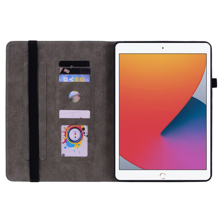 For iPad 9.7 2018 / 2017 / Air / Air 2 Butterfly Rose Embossed Leather Smart Tablet Case(Dark Blue) - iPad 9.7 (2018) & (2017) Cases by buy2fix | Online Shopping UK | buy2fix