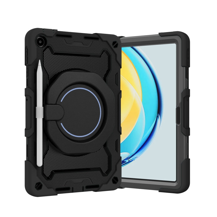 For Huawei MatePad SE 10.4 2023 Armor Contrast Color Silicone + PC Tablet Case(Black) - Huawei by buy2fix | Online Shopping UK | buy2fix